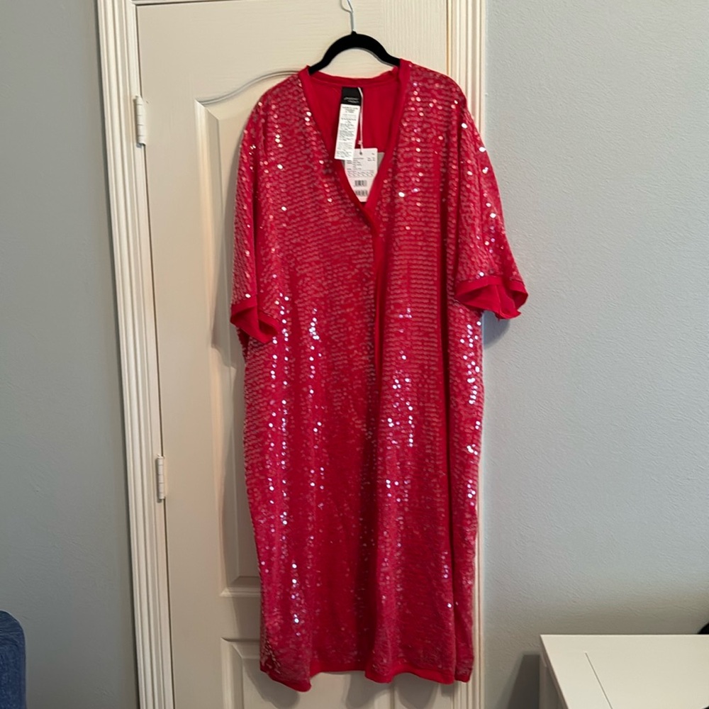 Sequin dress (Persona) by Marina Rinandi size 20 Red